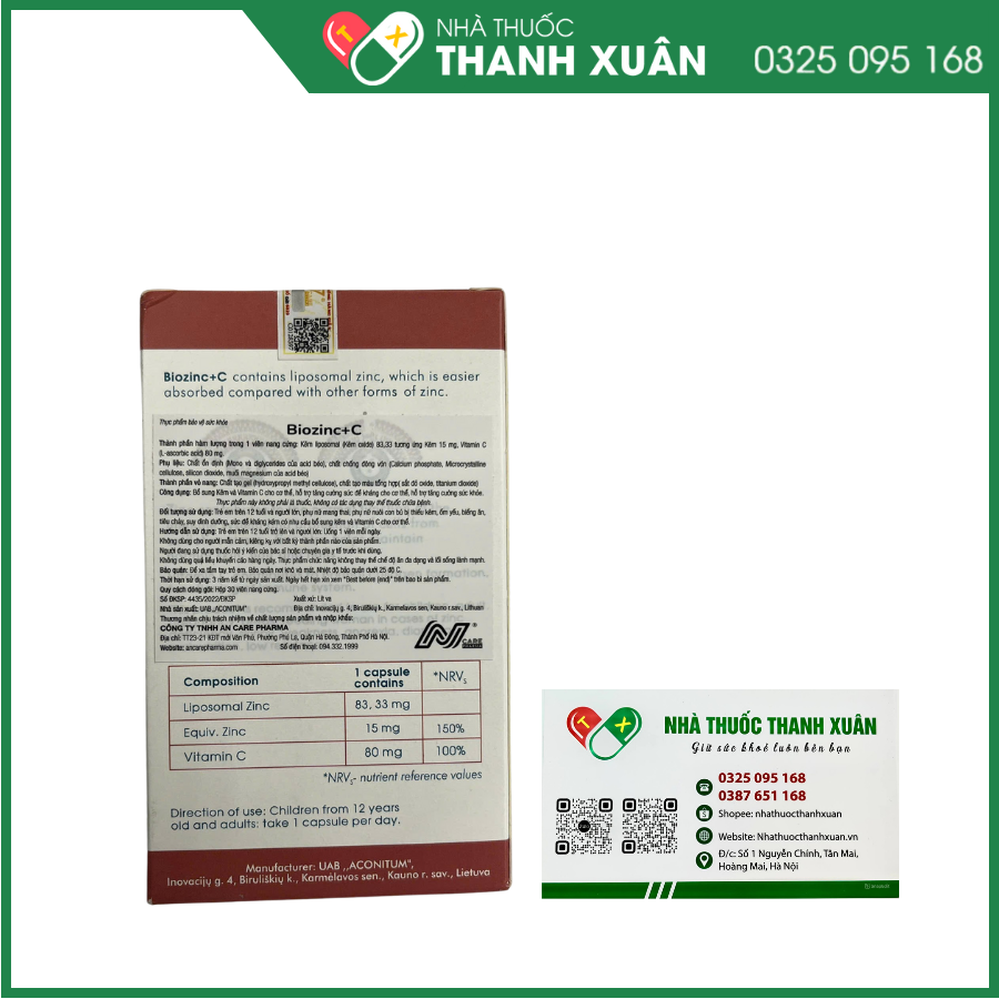 Biozinc + C hỗ trợ tăng cường sức đề kháng cho cơ thể